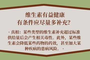 补充维生素多多益善注意过量或加大患病风险”